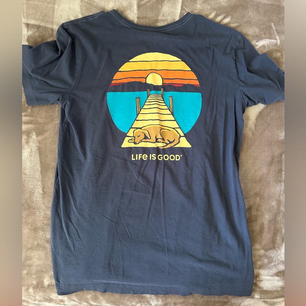 Life Is Good Navy tee